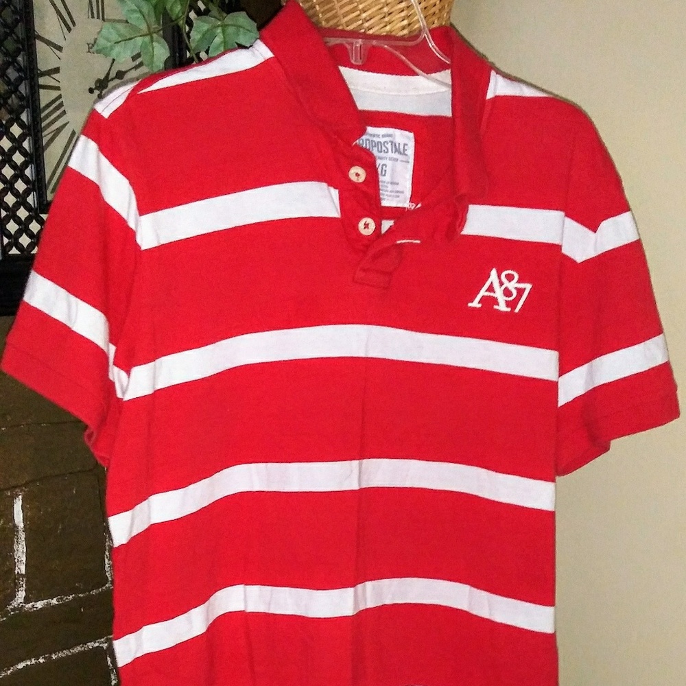 MEN'S VINTAGE AEROPOSTALE POLO STRIPED SIZE L